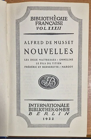 Alfred de Musset - Nouvelles