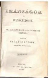 Székács József - Imádságok és buzgólkodások
