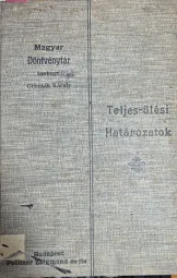 Grecsák Károly - Magyar Döntvénytár - teljes-ülési határozatok